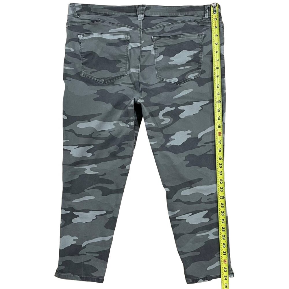 Gray Camo Absolution Skinny Ankle Jeans 16P Petite Tummy Control — Wit & Wisdom - Picture 6 of 10